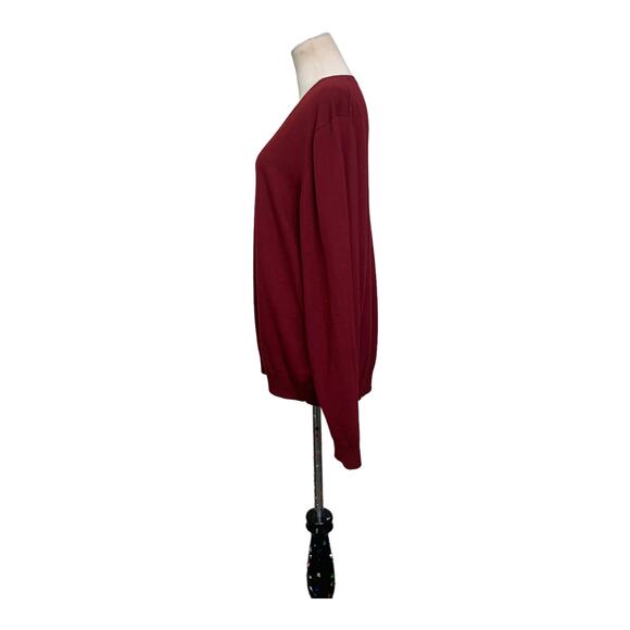 APT red v neck long sleeves sweater size XL - Picture 11 of 13